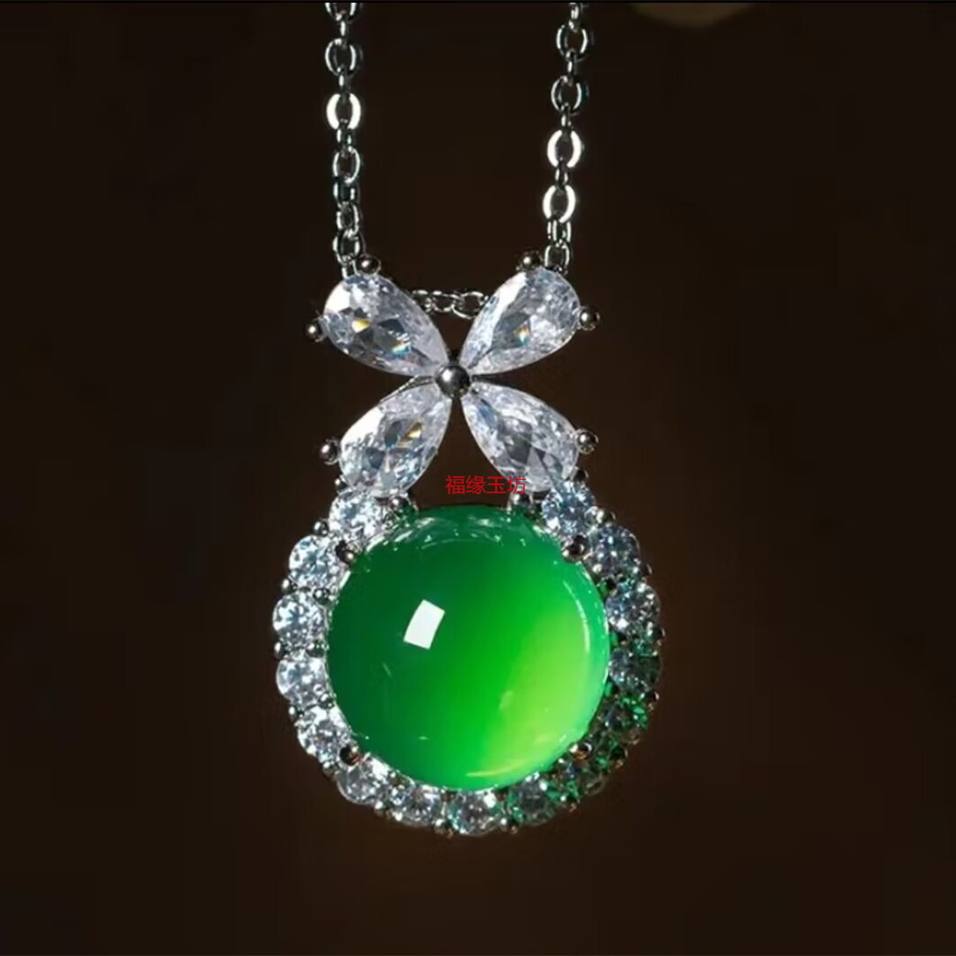 高级感时尚蛋面新中式圆形锁骨链