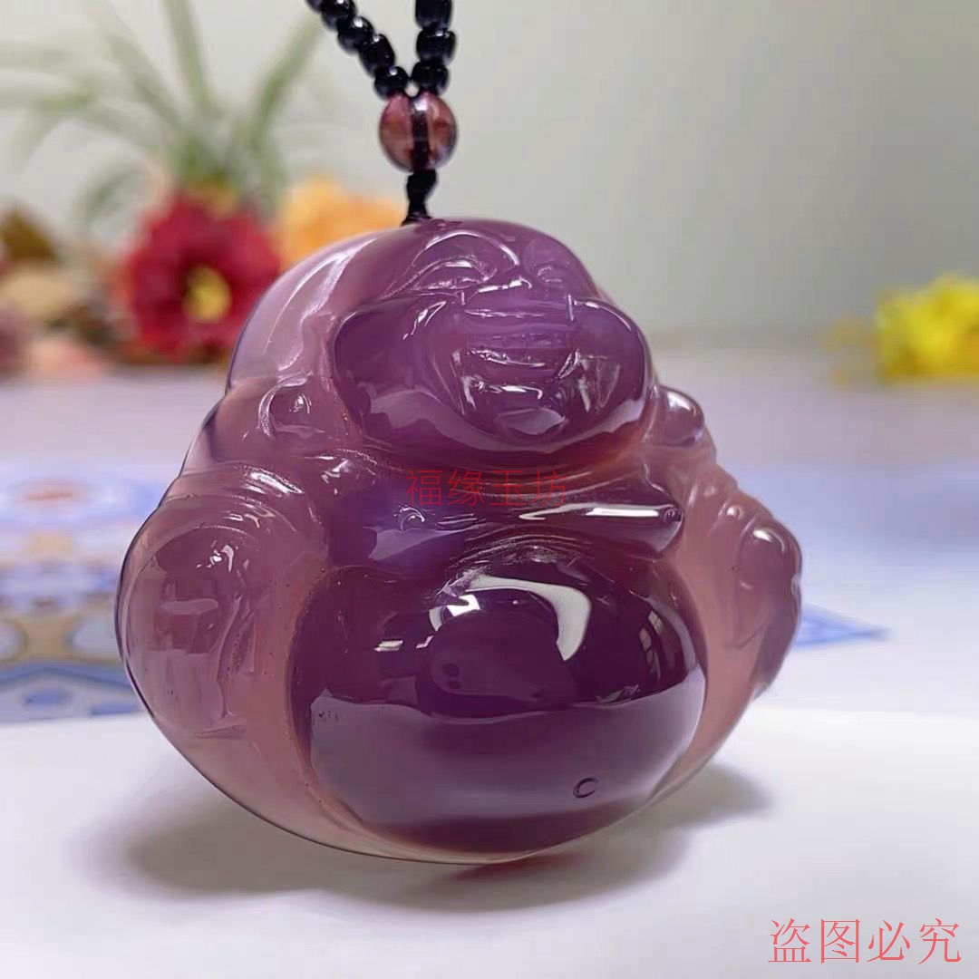 帝王紫玉髓弥乐佛吊坠