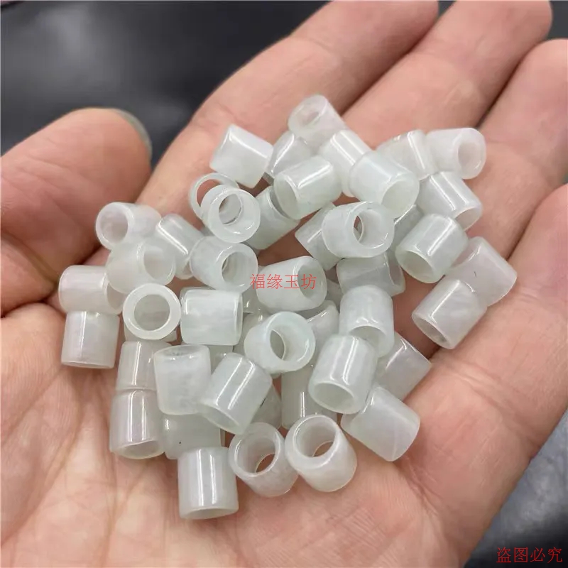精品DIY饰品配件巴山翠玉筒珠散珠大孔桶珠玉石珠子diy手串手链