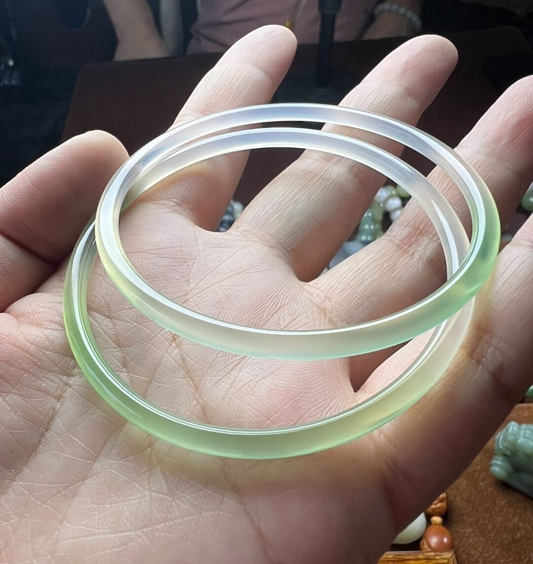 半山半水油青渐变玛瑙玉髓