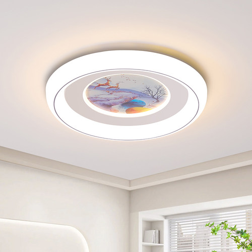 卧室灯吸顶灯2026新款简约现代圆形护眼led房间餐厅超薄主卧灯具
