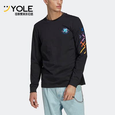 阿迪达斯男子运动长袖T恤