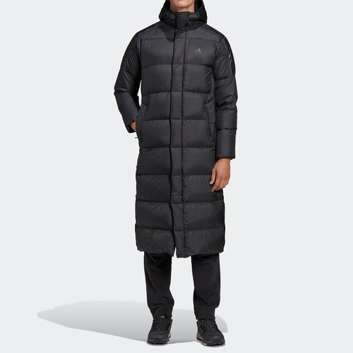 Adidas/阿迪达斯正品男子冬季户外运动长款保暖鸭绒羽绒服GE9995