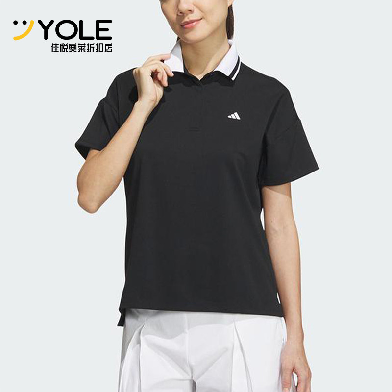 Adidas/阿迪达斯正品翻领女士宽松网球风短袖POLO衫IK9802,运动服/休闲服装,运动POLO衫,淘宝优惠券,粉丝福利购,淘宝优惠卷