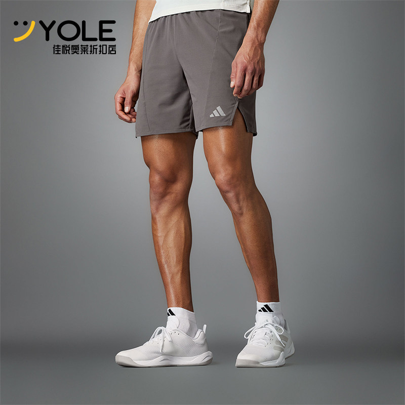 阿迪达斯男士修身健身短裤