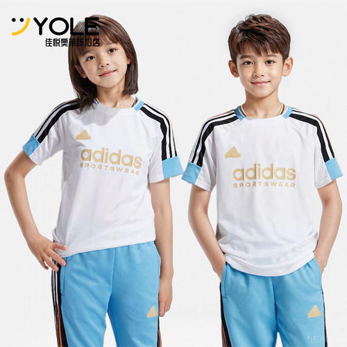 阿迪达斯大童运动休闲短裤