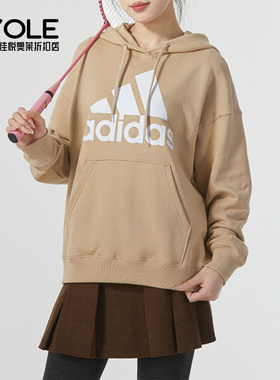 Adidas/阿迪达斯正品W BL FT O HD女士宽松连帽套头衫IR5448