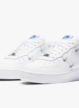 Nike/耐克正品 Nike Air Force1 AF1四钩纯白 白黑空板鞋CT1990