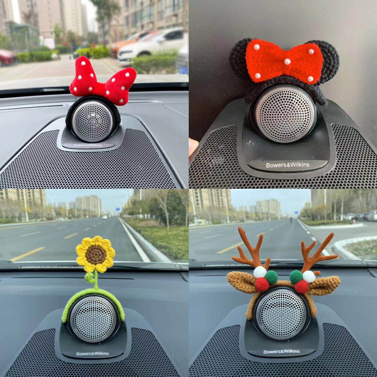 【沃尔沃宝华中置】帽子装饰品一鹿平安中控台针织音响车载手工,汽车用品/电子/清洗/改装,摆件,淘宝优惠券,粉丝福利购,淘宝优惠卷