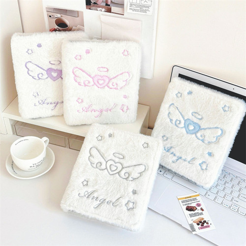 原创天使爱心翅膀毛绒A6卡册3寸5寸6寸大活页相册拍立得小卡收纳