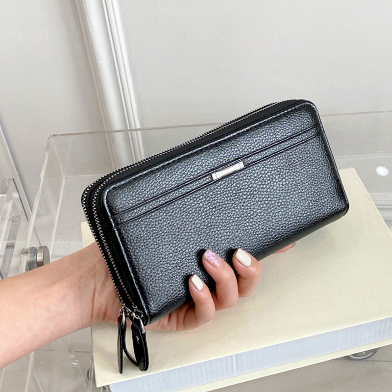 男士手包双拉链钱包手机包