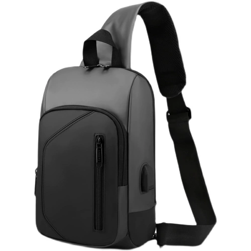 Нагрудная сумка, универсальная сумка через плечо с зарядкой, рюкзак, водонепроницаемая сумка, сумка на одно плечо, коллекция 2022, анти-кража, ткань оксфорд