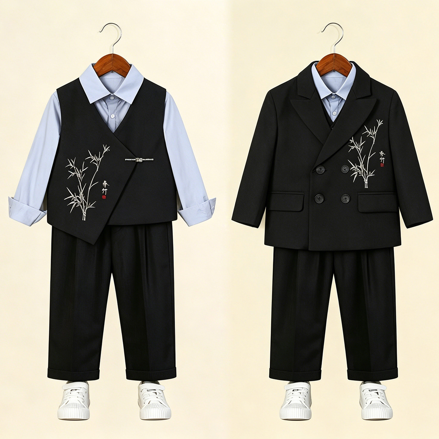 男童新中式西服套装演出服礼服