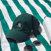 绿色系 47Brand美式 潮牌复古运动NY洋基LA刺绣小标男女通用棒球帽