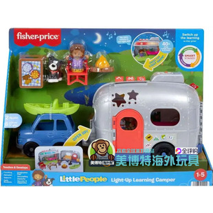 Fisher Price美国正品费雪新款Little People学习露营车玩具模型
