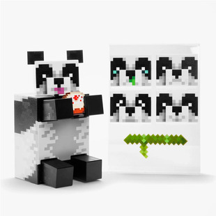 Minecraft我 可动手办 世界 钻石级熊猫公仔 美泰美国正品