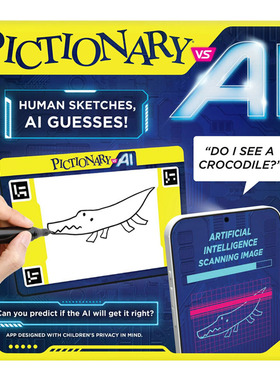 美泰Pictionary Vs AI 新款家庭桌面游戏APP画板智能美国正品