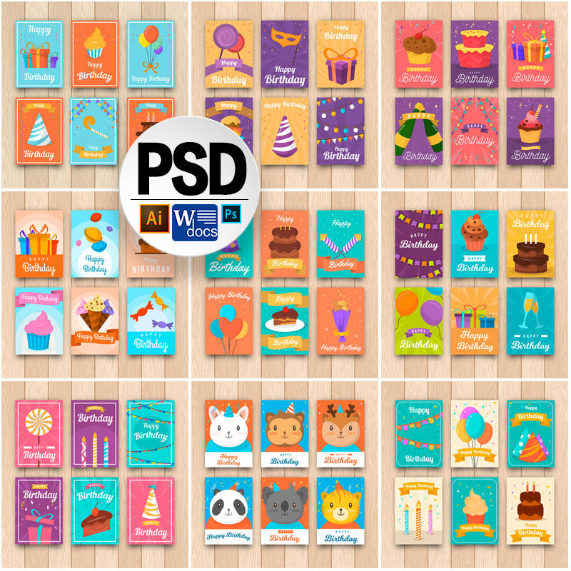 word电子贺卡psd生日派对蛋糕A4海报片模板卡ai矢量平面设计素材,商务/设计服务,设计素材/源文件,淘宝优惠券,粉丝福利购,淘宝优惠卷