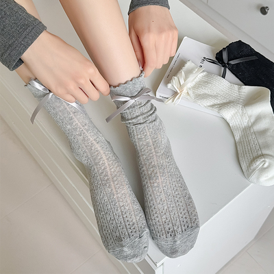 【3双装】浅浅心动仙女蝴蝶结镂空公主