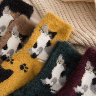 【5双装】冬渐近~对温度的感知力又强了点*毛茸茸小猫睡眠