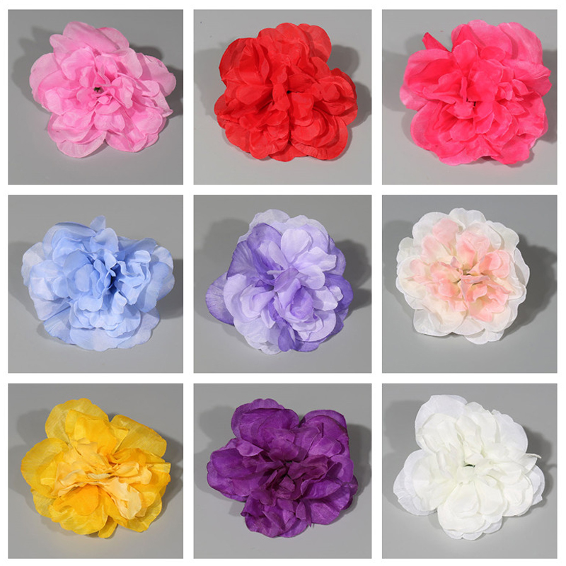 仿真绢花玫瑰花朵大丽花单朵花材料玫瑰花球假花花墙配件绢布花头