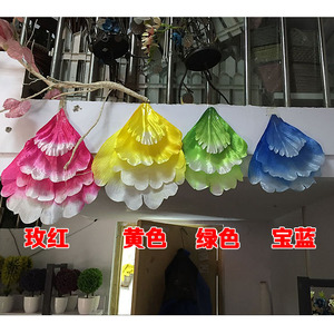 包邮亮片仿真绢布牡丹花瓣 舞台服装圆形裙子装饰演出服表演伞