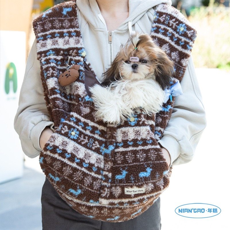 【双肩保暖】年糕NianGao宠物斜挎背包猫狗包外出防应激便携