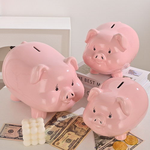 存钱罐只进不出2025新款储钱罐男孩女孩儿童陶瓷储蓄罐成人大容量