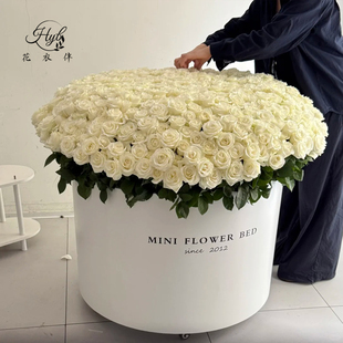 七夕情人巨型超大带轮玫瑰花桶结婚婚庆场景布置摆件花店花艺材料