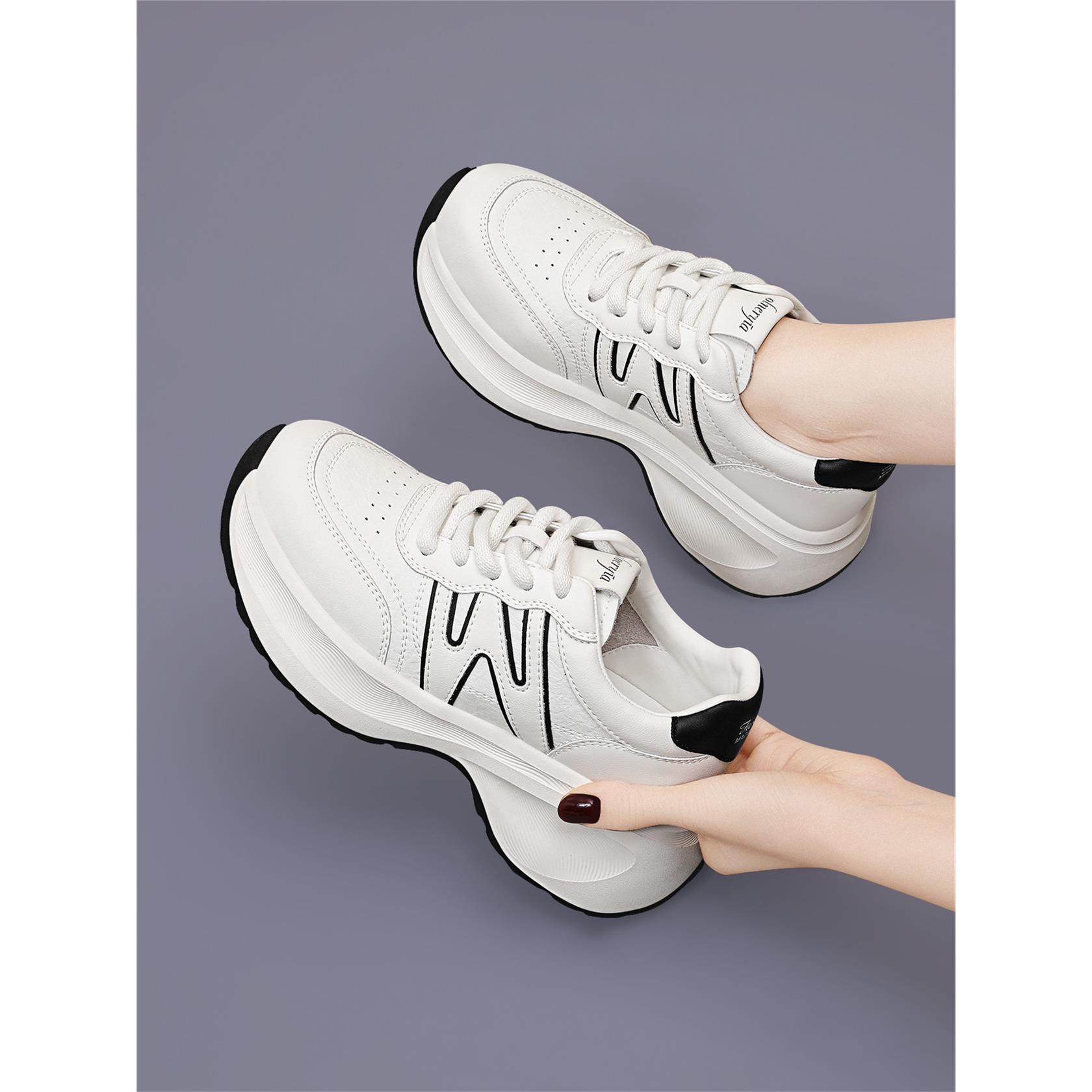 厚底小白鞋女款2025年新款女士老爹鞋秋季妈妈女鞋轻便运动休闲鞋,女鞋,老爹鞋,淘宝优惠券,粉丝福利购,淘宝优惠卷