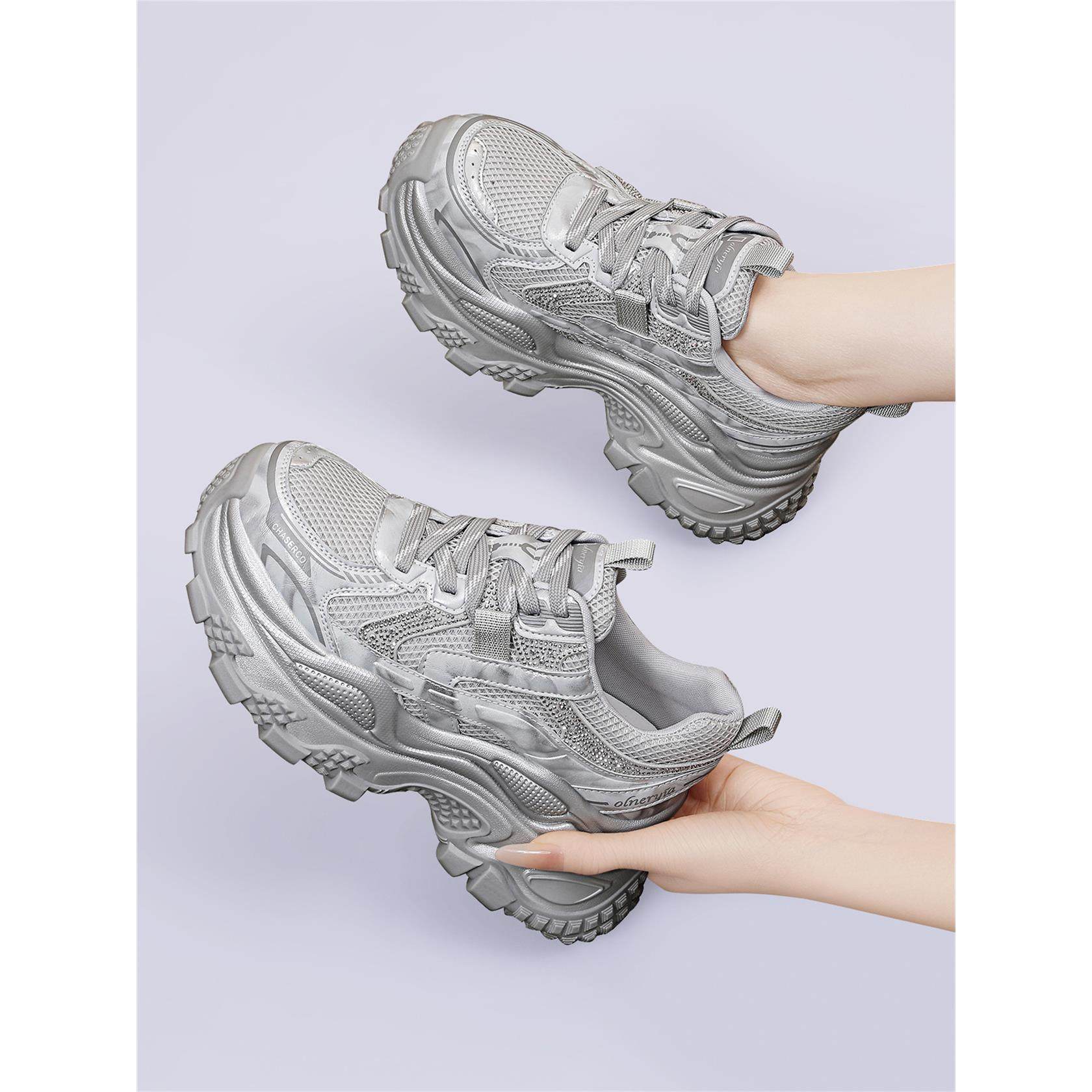 2026新款早春季厚底增高老爹鞋女百搭轻便透气运动休闲鞋厚底女鞋,女鞋,老爹鞋,淘宝优惠券,粉丝福利购,淘宝优惠卷