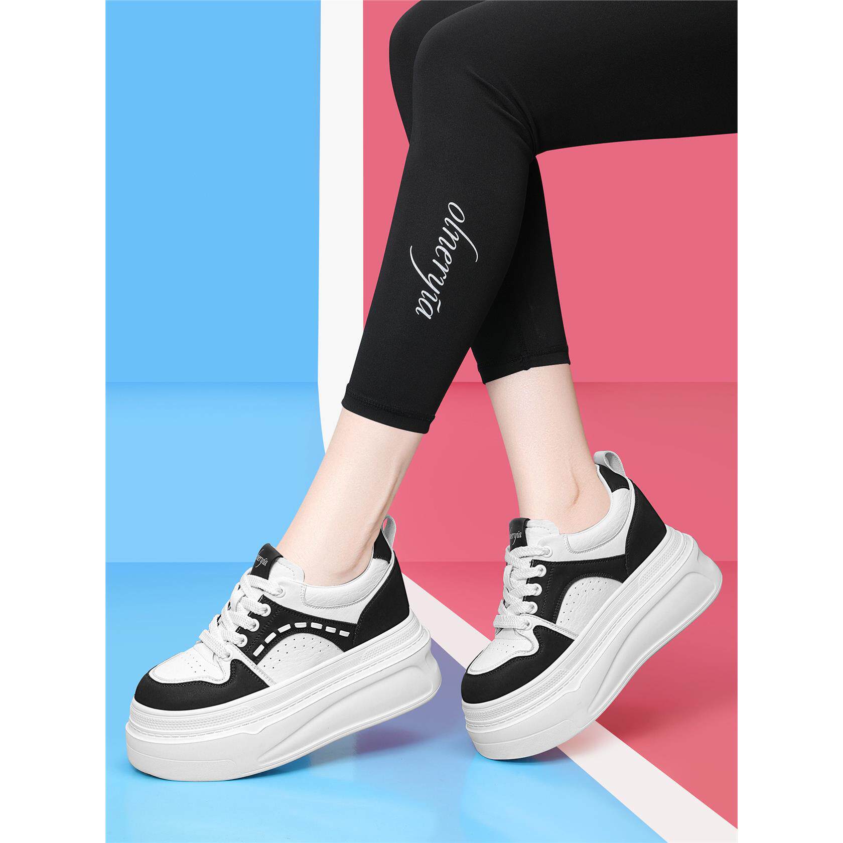 小白鞋女2025秋季新款百搭厚底板鞋运动内增高巨好看休闲女鞋白鞋