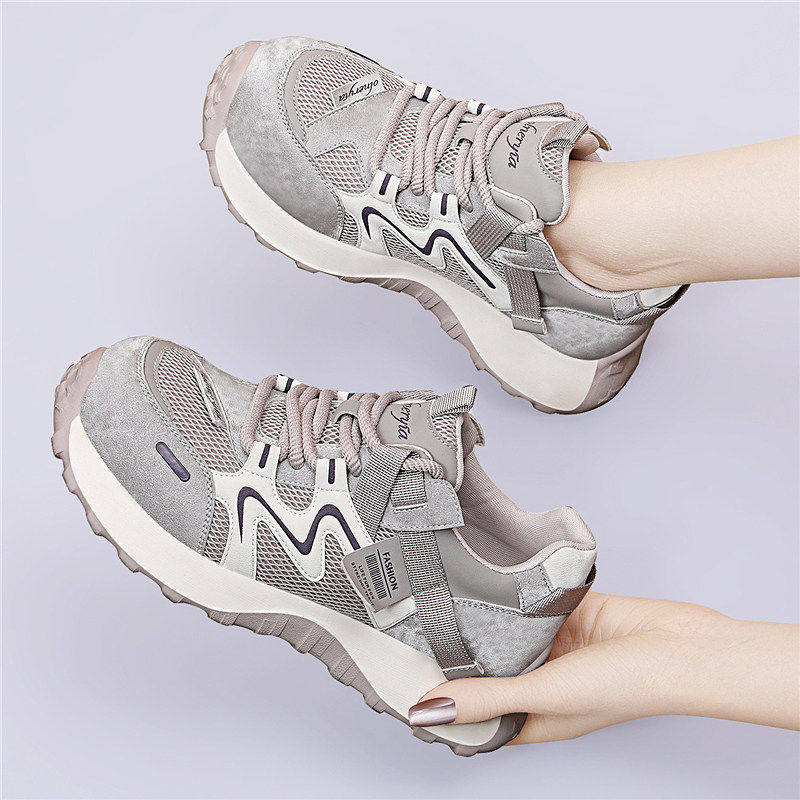 网面透气老爹鞋女春季2026新款厚底运动休闲鞋软底舒适百搭户外鞋,女鞋,时尚休闲鞋,淘宝优惠券,粉丝福利购,淘宝优惠卷