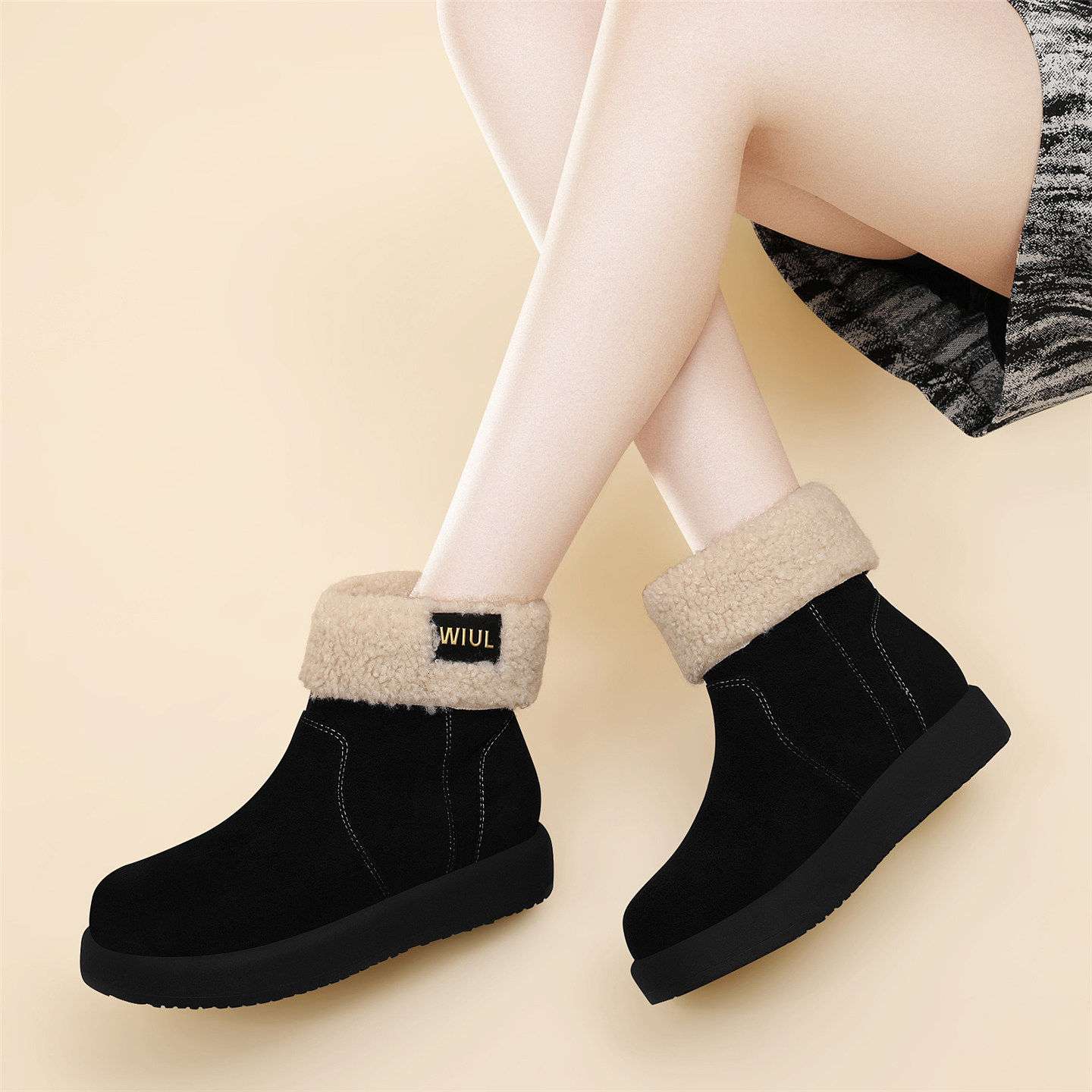 加绒雪地靴2025冬季新款冬季保暖防滑厚底棉靴学生妈妈鞋老人棉鞋,女鞋,时尚雪地靴,淘宝优惠券,粉丝福利购,淘宝优惠卷