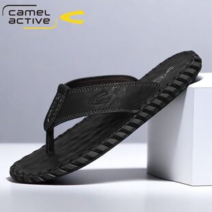 德国骆驼动感拖鞋男士外穿夏季品牌高端人字拖男夹趾防滑耐磨凉拖