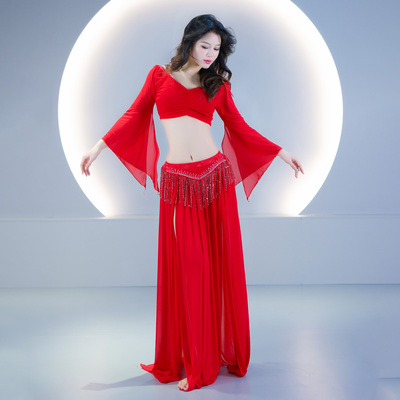 舞娘肚皮舞服装新款亮片流苏套装