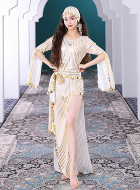 肚皮舞烫金亮片袍子baladi民俗2025新款saidi藤杖舞东方舞舞蹈服