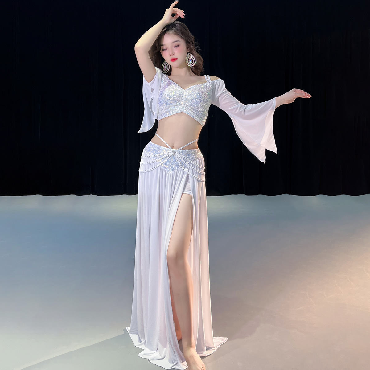 原创小众设计东方舞练功服套装