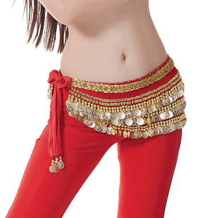 舞娘 原版338币肚皮舞腰链 印度舞服装套装初学者腰带加重腰巾