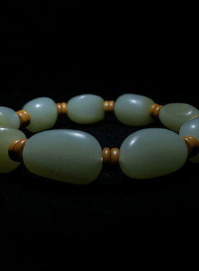 男女款原石红沁皮籽料手链