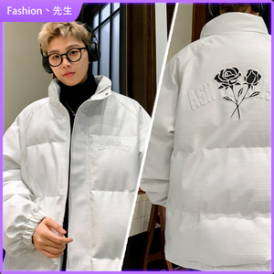 Fashion青少年丨高品质丨钢印PU鳄鱼皮棉衣棉服丨秋冬美式外套男