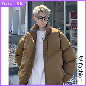 Fashion青少年棉服男款冬季潮流宽松立领棉衣加厚棉袄子美式上衣
