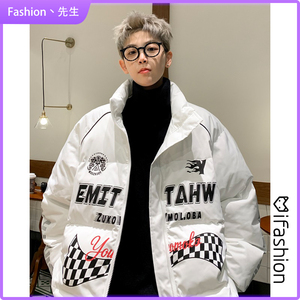 Fashion青少年大码宽松冬季机车棉服潮流情侣美式休闲外套男女款