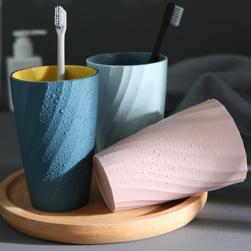 简约风一对创意便携牙桶漱口杯