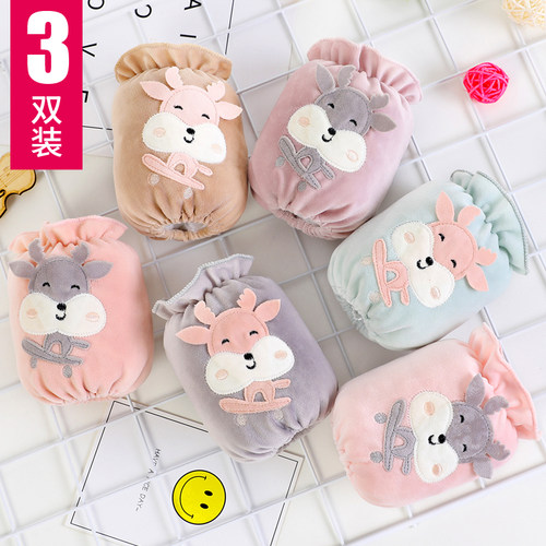 短绒材质 儿童防污冬款立体卡通袖套