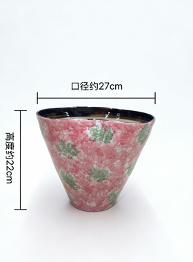 景德镇手工陶瓷花盆梦幻油画风异形大口径兰花蝴蝶兰绿植花盆摆件