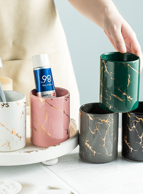 简约陶瓷手工轻奢刷牙杯子家用卫浴洗漱套装情侣漱口杯酒店牙缸杯