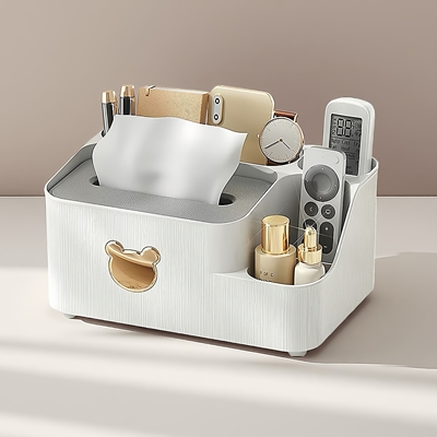 轻奢客厅纸巾盒放遥控器收纳一体多功能抽纸盒高级感简约现代家用
