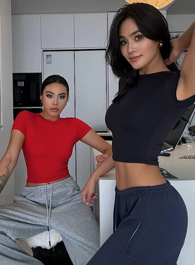 akiyo studio健身紧身百搭健身上衣瑜伽服跑步普拉提运动t恤速干