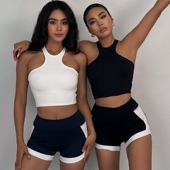 akiyo studio欧美可外穿含胸垫裹胸速干跑步训练工字背心